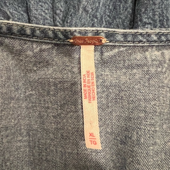 Free People Roucha Maxi Dress in Blue Shadow - Picture 3 of 3